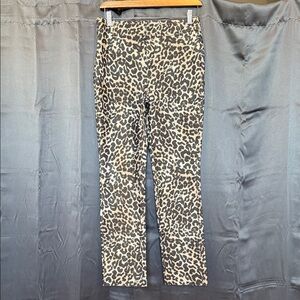 Free People Animal Print straight leg pants